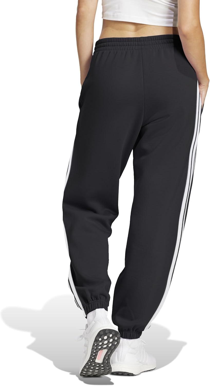 image:imageadidas Womens Essentials 3Stripes French Terry Cuffed PantsBlackWhite