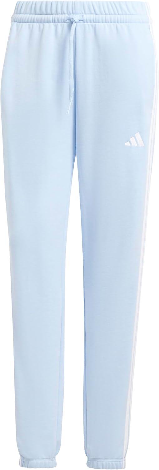 image:imageadidas Womens Essentials 3Stripes French Terry Cuffed PantsBlueWhite