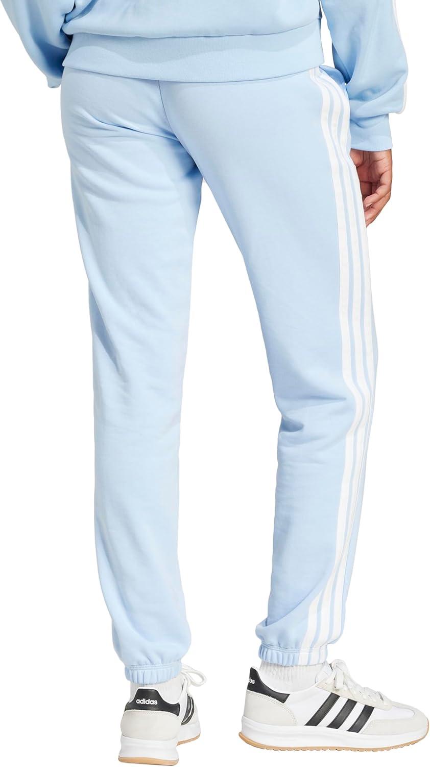 image:imageadidas Womens Essentials 3Stripes French Terry Cuffed PantsBlueWhite