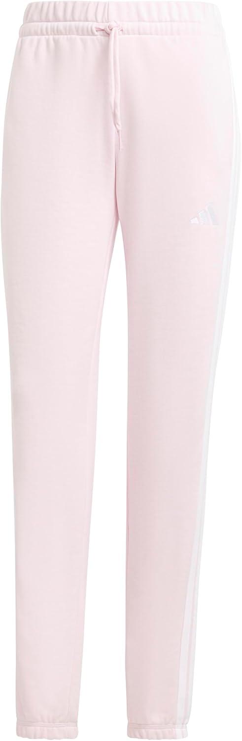 image:imageadidas Womens Essentials 3Stripes French Terry Cuffed PantsClear PinkWhite