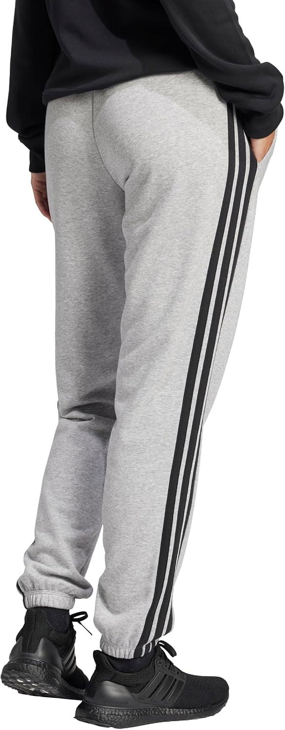 image:imageadidas Womens Essentials 3Stripes French Terry Cuffed PantsMedium Grey HeatherBlack