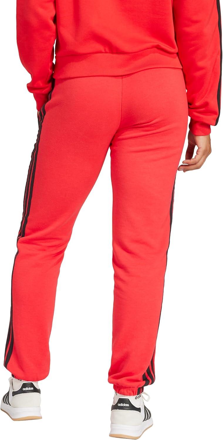image:imageadidas Womens Essentials 3Stripes French Terry Cuffed PantsPure RubyBlack
