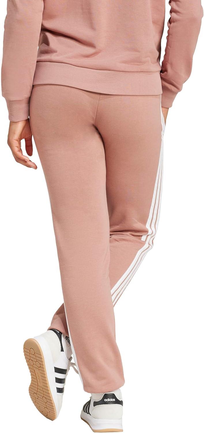 image:imageadidas Womens Essentials 3Stripes French Terry Cuffed PantsWarm ClayWhite