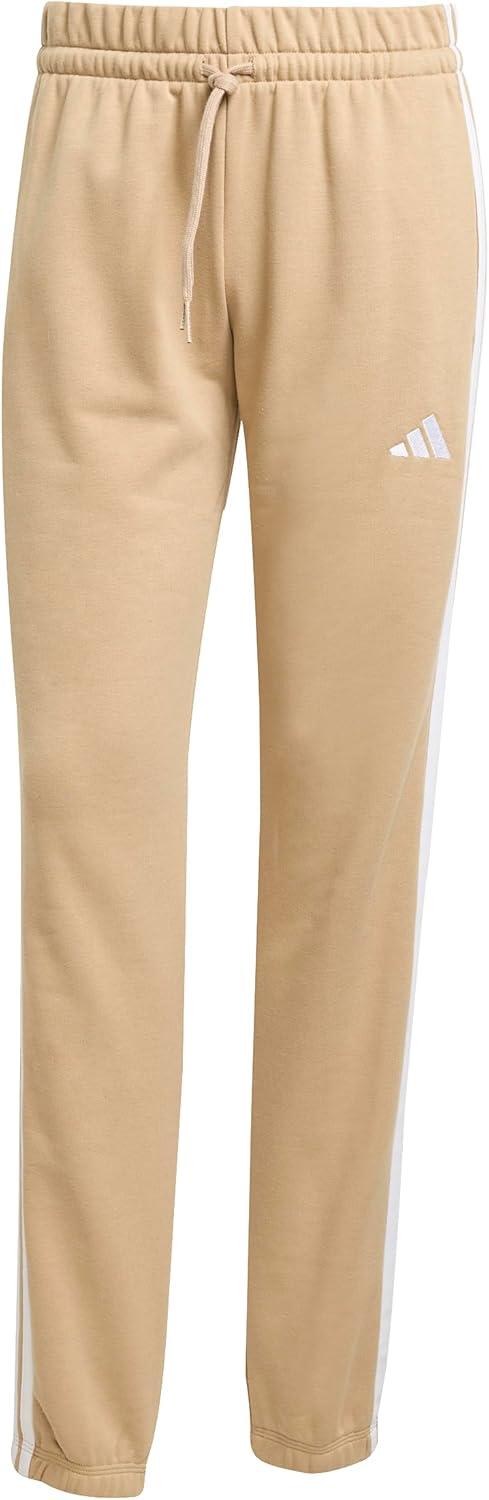 image:imageadidas Womens Essentials 3Stripes French Terry Cuffed PantsWarm SandstoneWhite