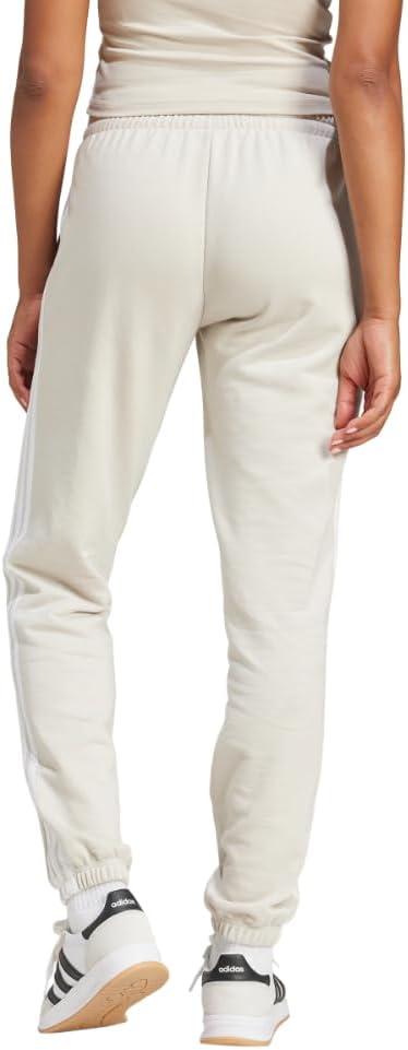 image:imageadidas Womens Essentials 3Stripes French Terry Cuffed PantsWonder AluminaWhite