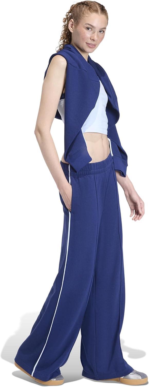image:imageadidas Womens Seasonal Essentials Colorpop with Embroidered Graphic PantsDark BlueWhite