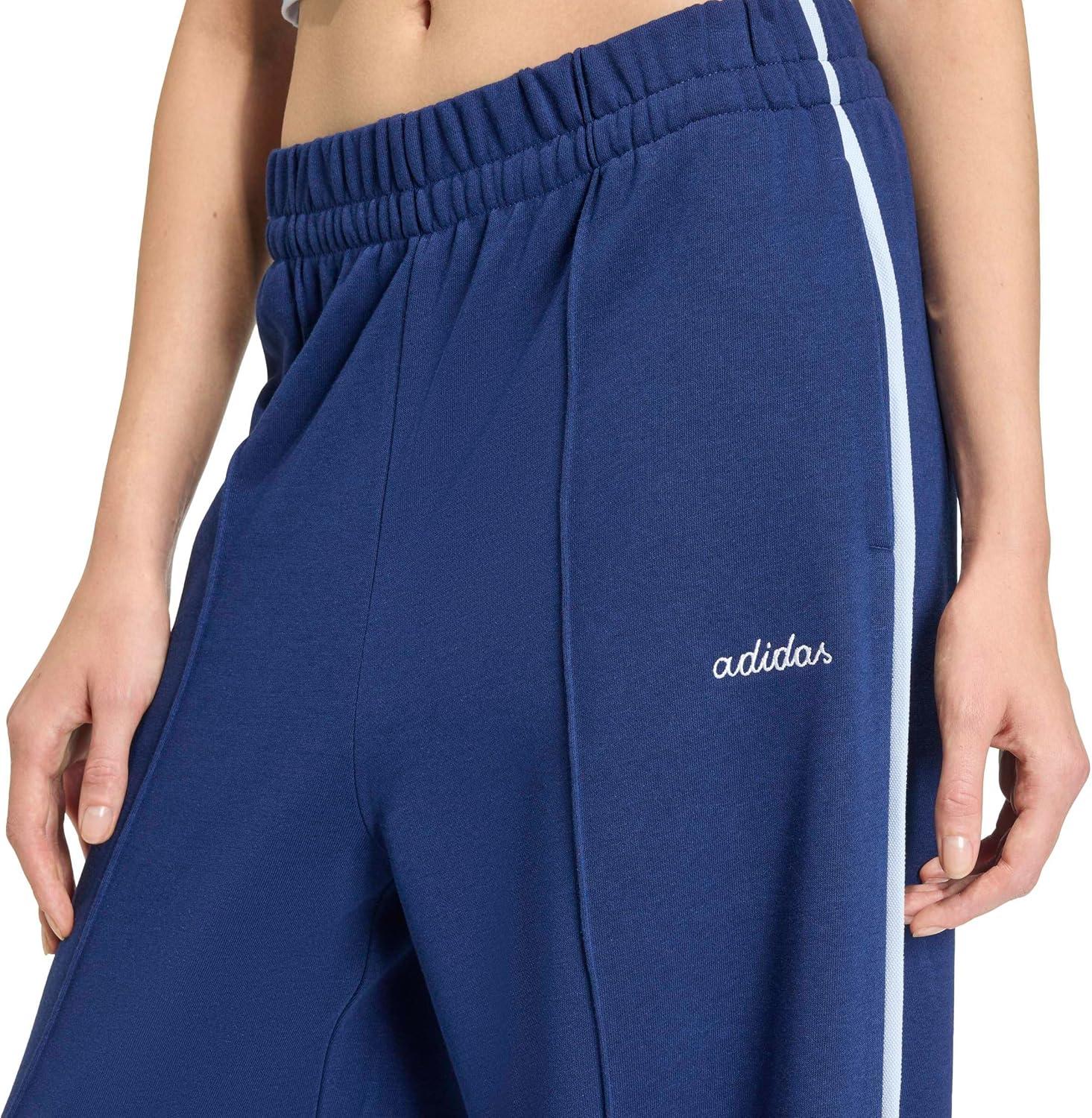 image:imageadidas Womens Seasonal Essentials Colorpop with Embroidered Graphic PantsDark BlueWhite