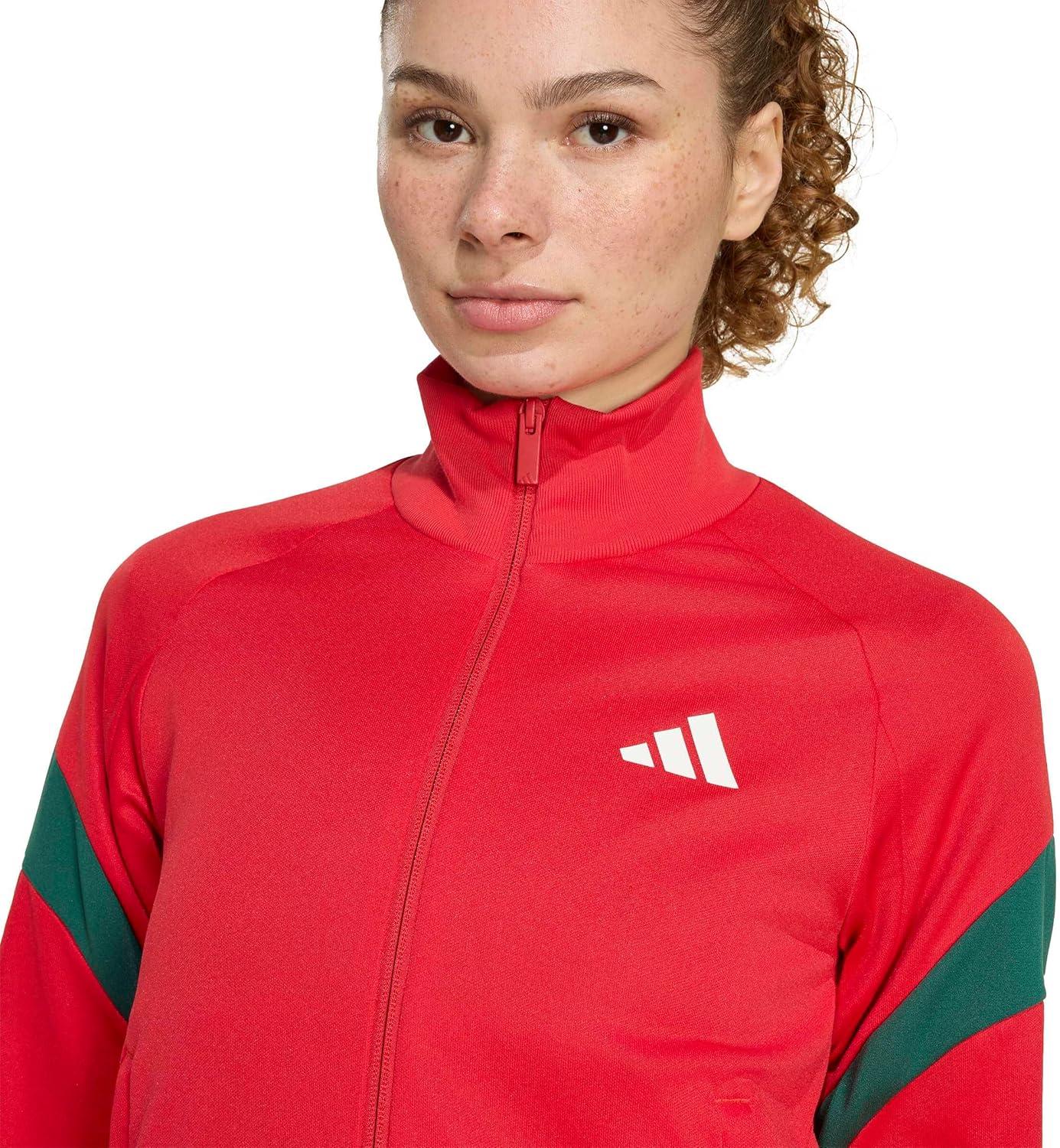 image:imageadidas Womens World Cup ApparelBetter ScarletTeam Dark GreenWhite