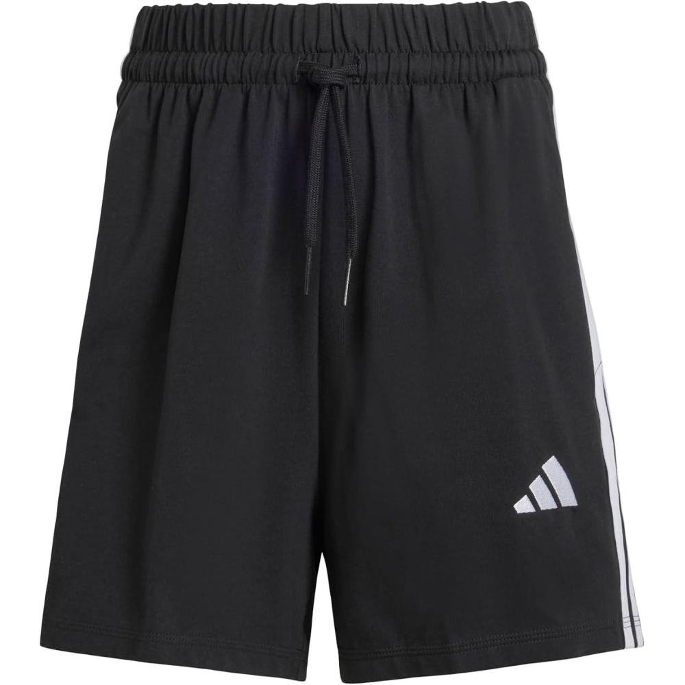image:imageadidas Womens Essentials 3Stripes Cotton ShortsBlack White