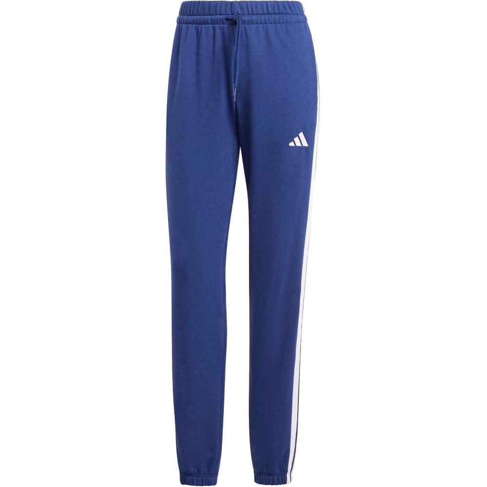 image:imageadidas Womens Essentials 3Stripes French Terry Cuffed PantsDark BlueWhite