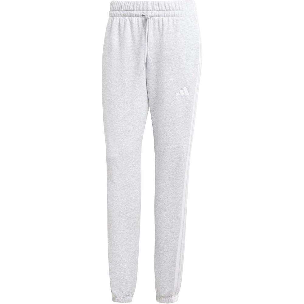 image:imageadidas Womens Essentials 3Stripes French Terry Cuffed PantsLight Grey HeatherWhite