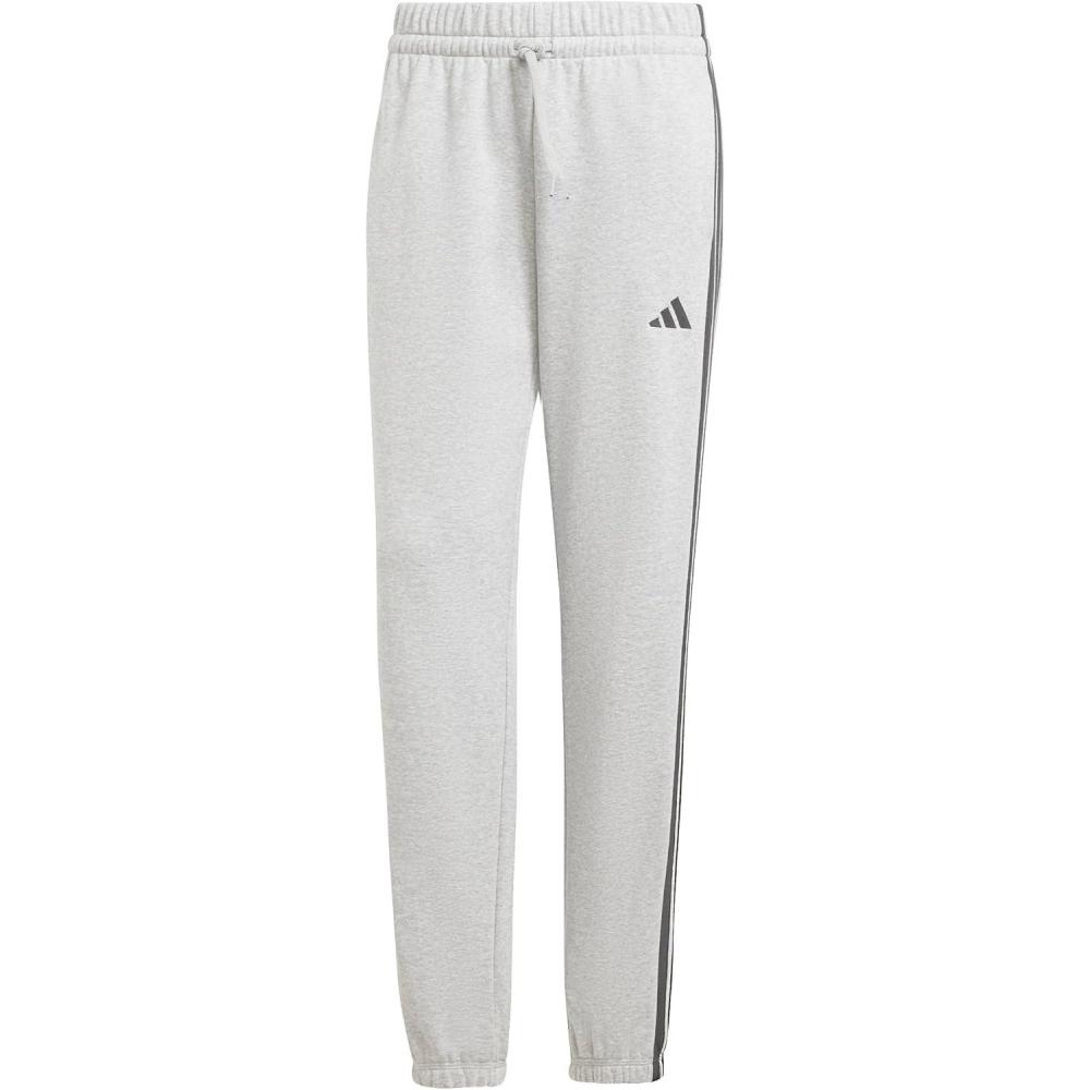 image:imageadidas Womens Essentials 3Stripes French Terry Cuffed PantsMedium Grey HeatherBlack