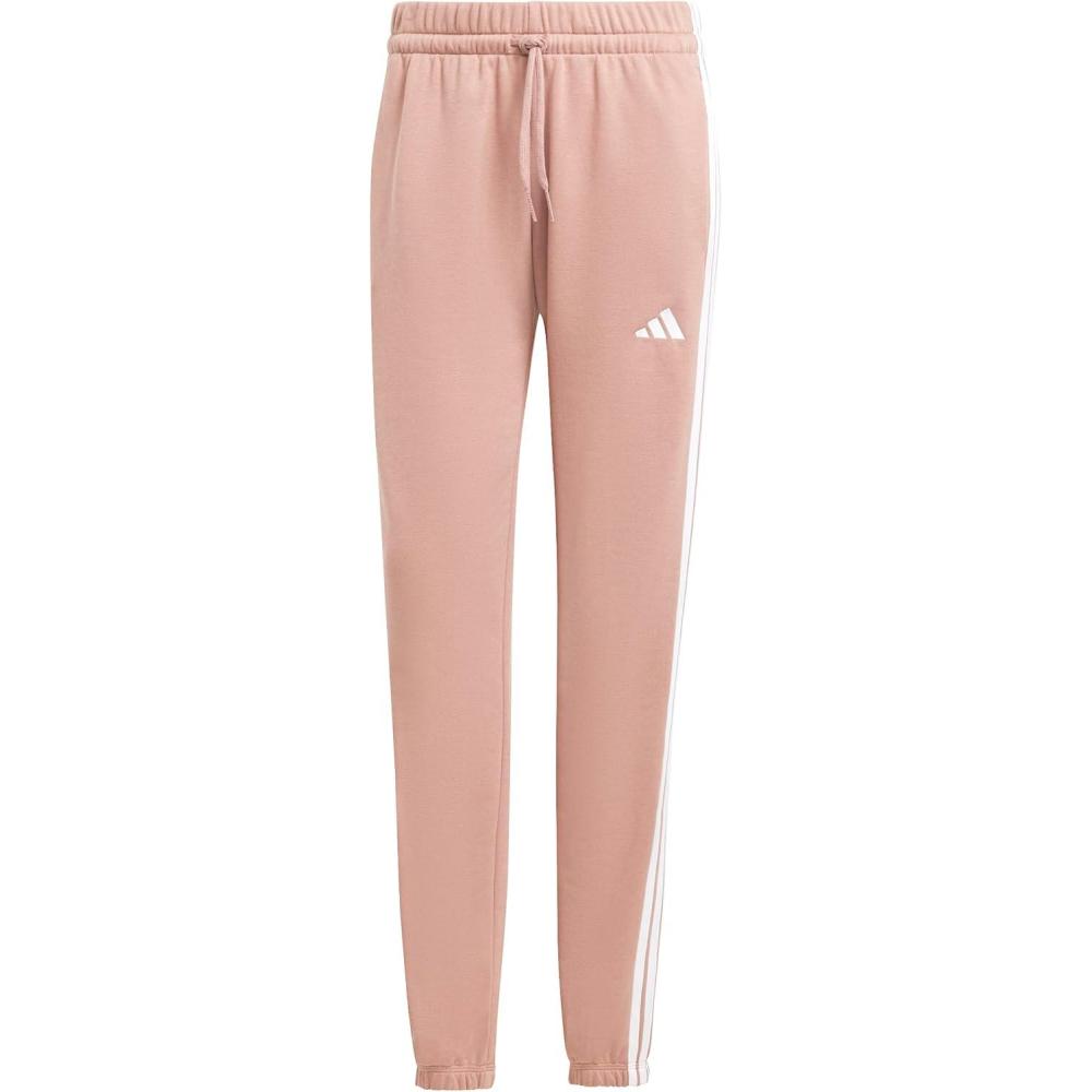 image:imageadidas Womens Essentials 3Stripes French Terry Cuffed PantsWarm ClayWhite