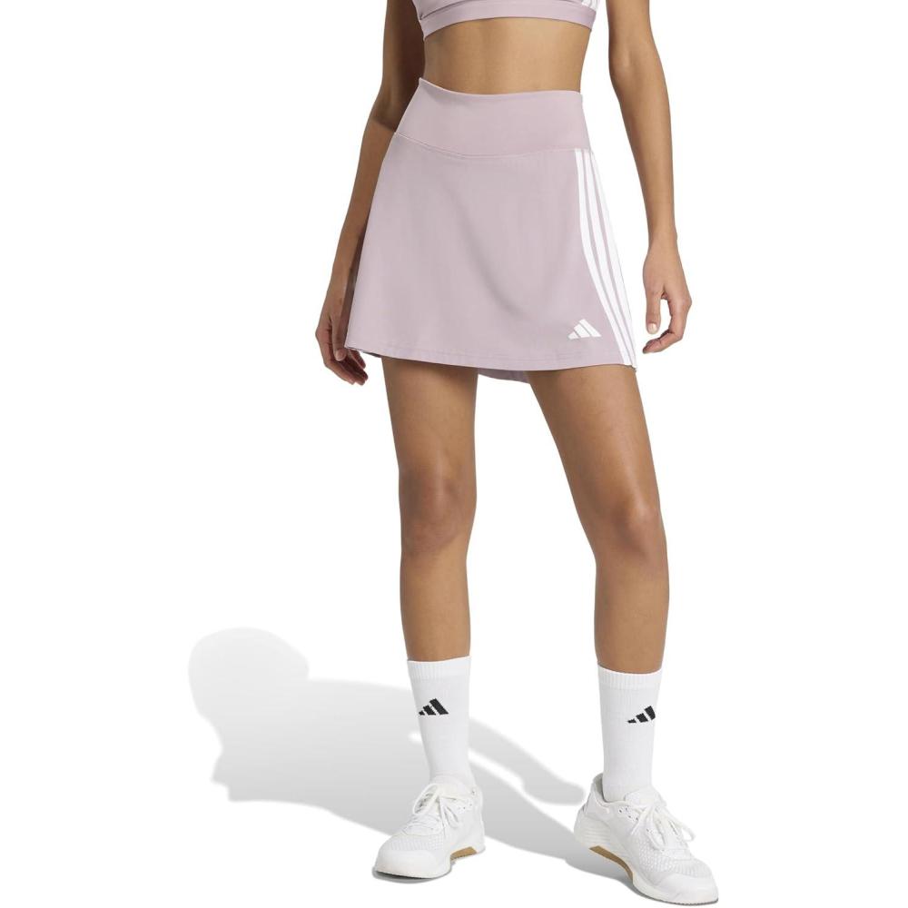 image:imageadidas Womens Train Essentials 3Stripes SkortPreloved FigWhite