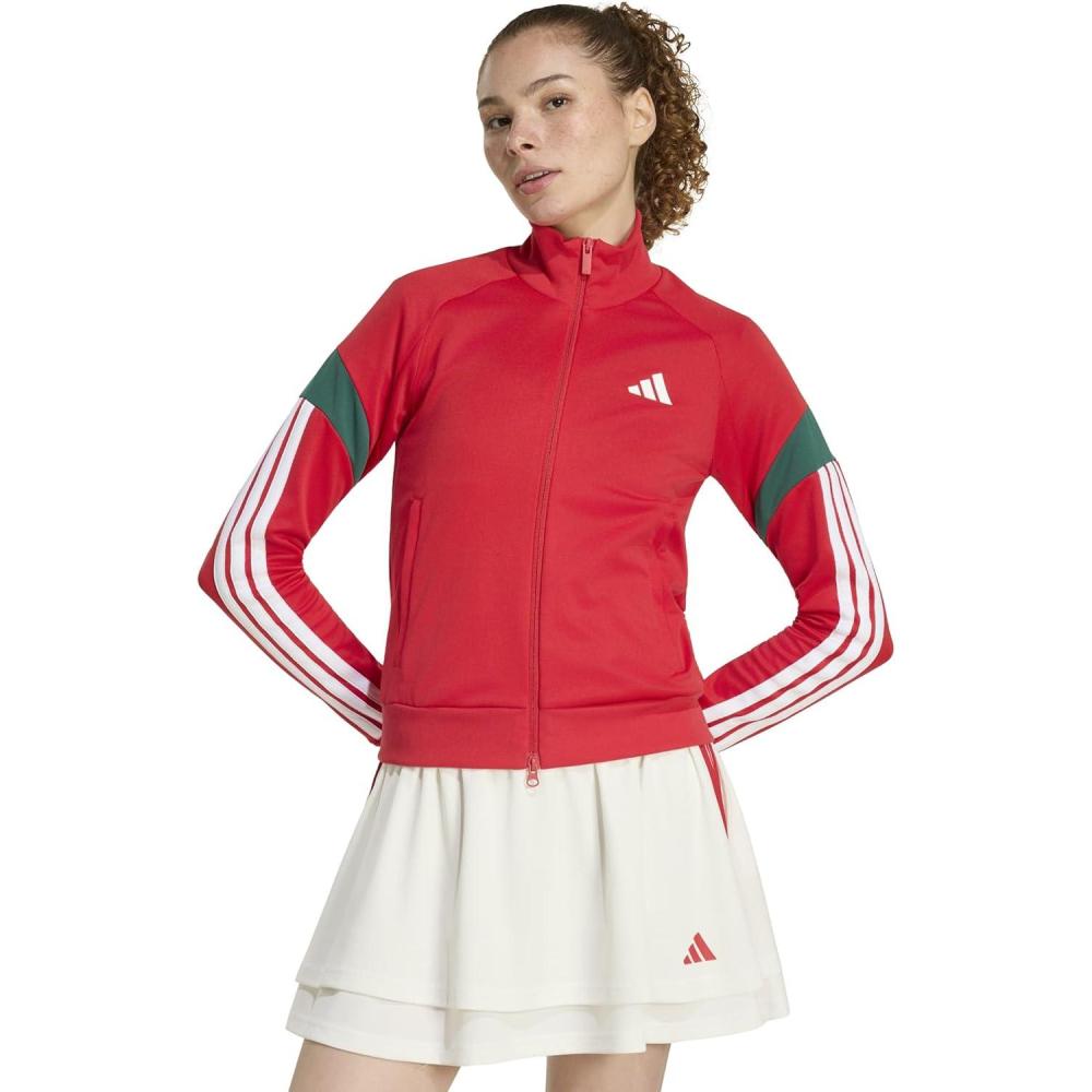 image:imageadidas Womens World Cup ApparelBetter ScarletTeam Dark GreenWhite