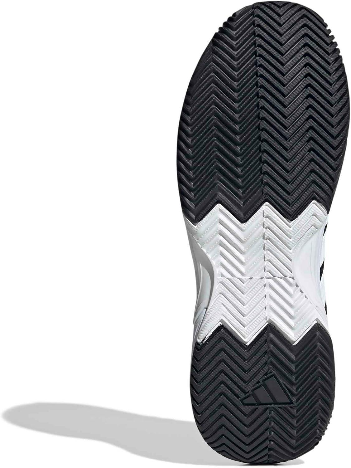 image:imageadidas Mens Gamecourt 2 Tennis ShoesBlackWhiteSilver Metallic