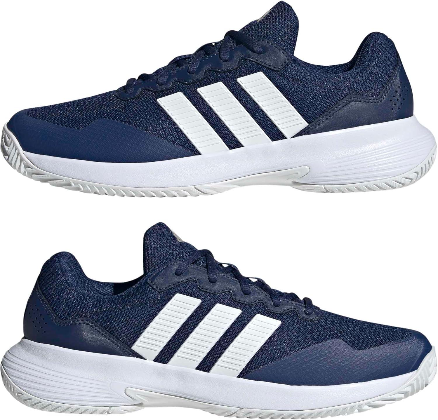 image:imageadidas Mens Gamecourt 2 Tennis ShoesDark BlueWhiteCyber Metallic