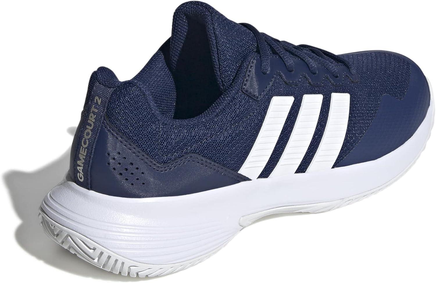 image:imageadidas Mens Gamecourt 2 Tennis ShoesDark BlueWhiteCyber Metallic