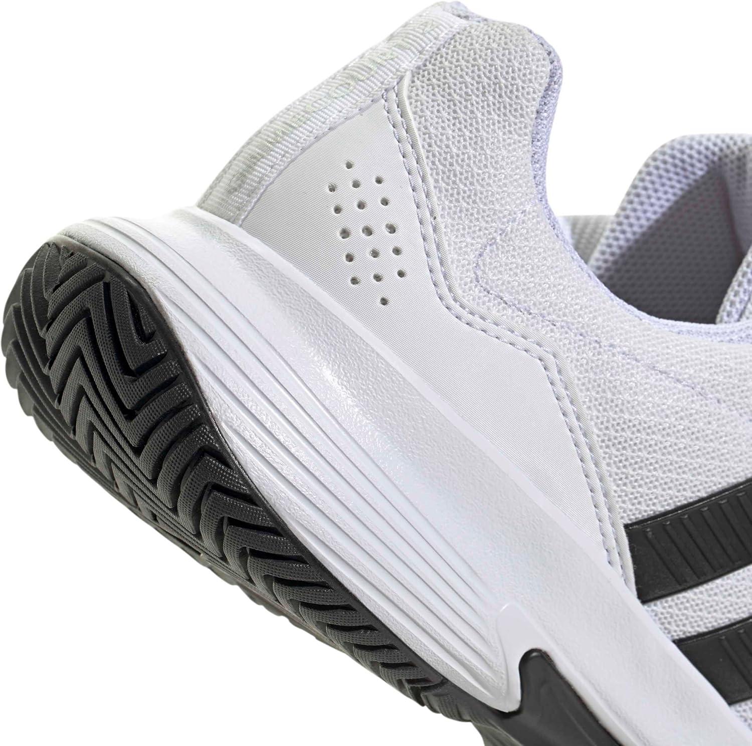 image:imageadidas Mens Gamecourt 2 Tennis ShoesWhiteCore BlackSilver Metallic