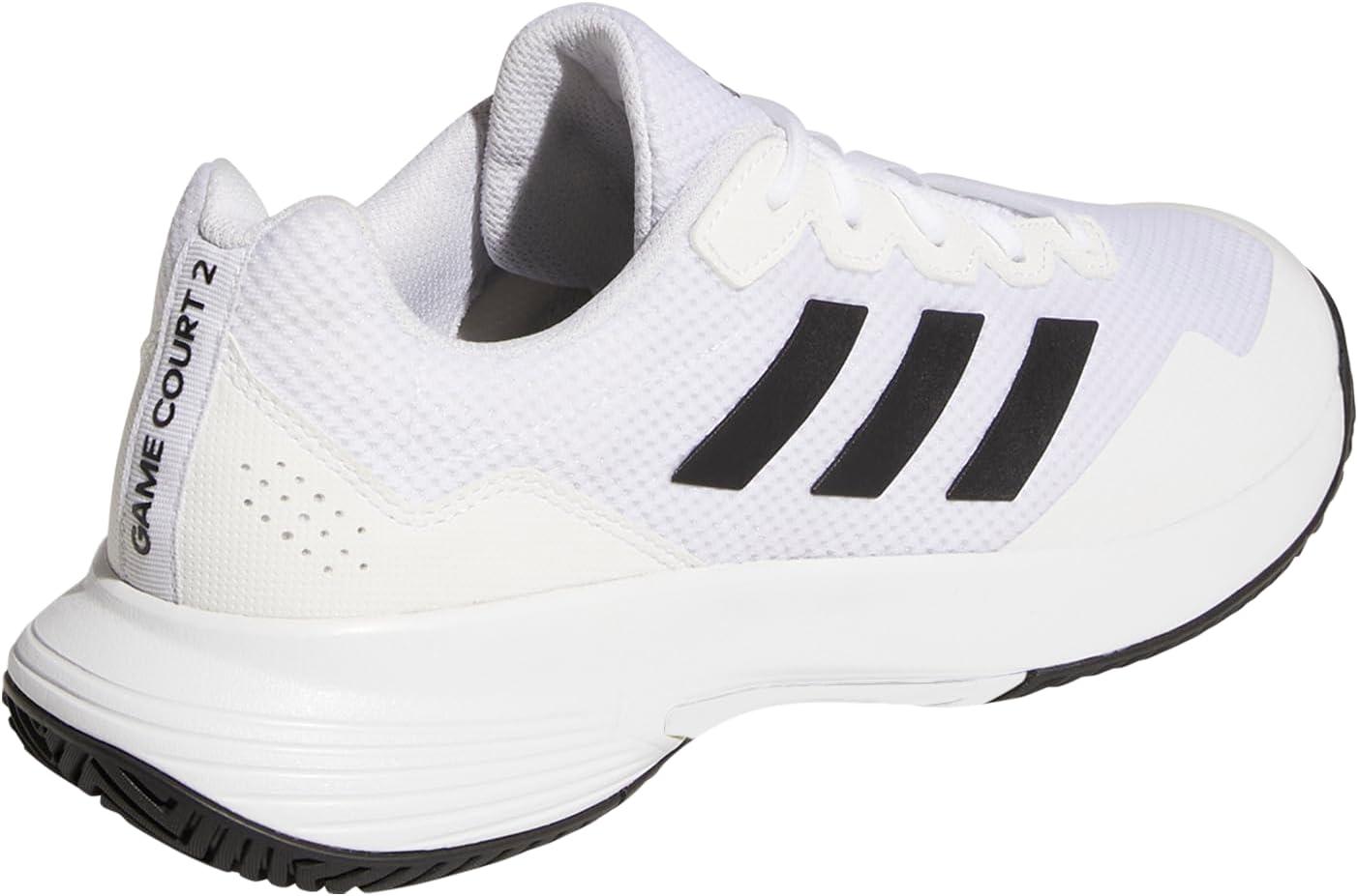image:imageadidas Mens Gamecourt 2 Tennis ShoesWhiteCore BlackWhite
