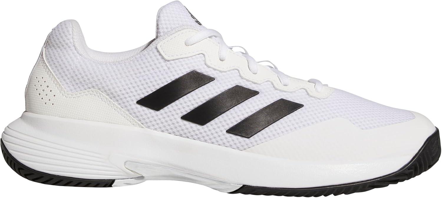 image:imageadidas Mens Gamecourt 2 Tennis ShoesWhiteCore BlackWhite