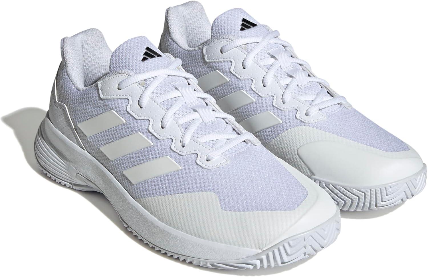 image:imageadidas Mens Gamecourt 2 Tennis ShoesWhiteWhiteMatte Silver