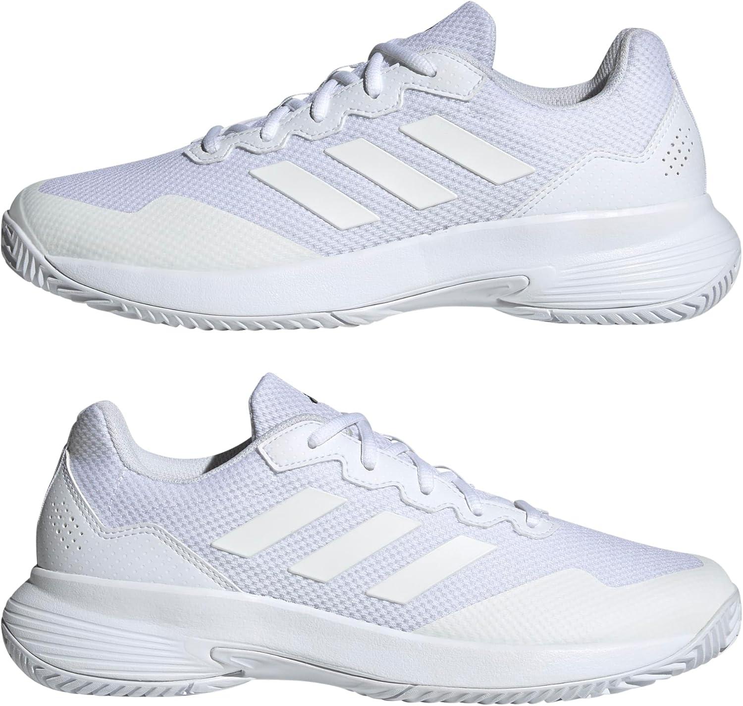 image:imageadidas Mens Gamecourt 2 Tennis ShoesWhiteWhiteMatte Silver
