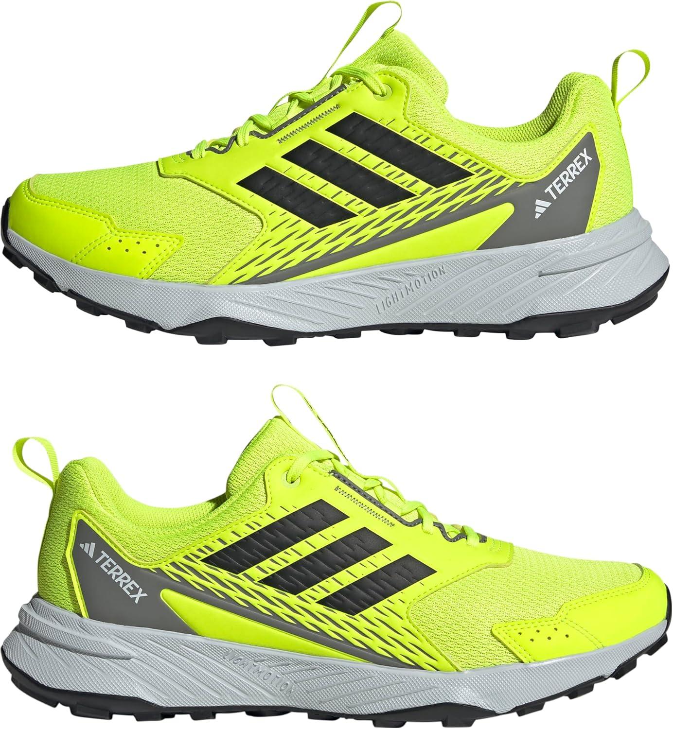 image:imageadidas Mens Terrex Tracefinder Trail Running ShoesLucid LemonBlackSolid Grey