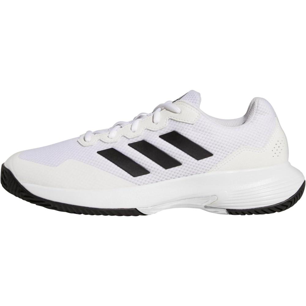 image:imageadidas Mens Gamecourt 2 Tennis ShoesWhiteCore BlackWhite