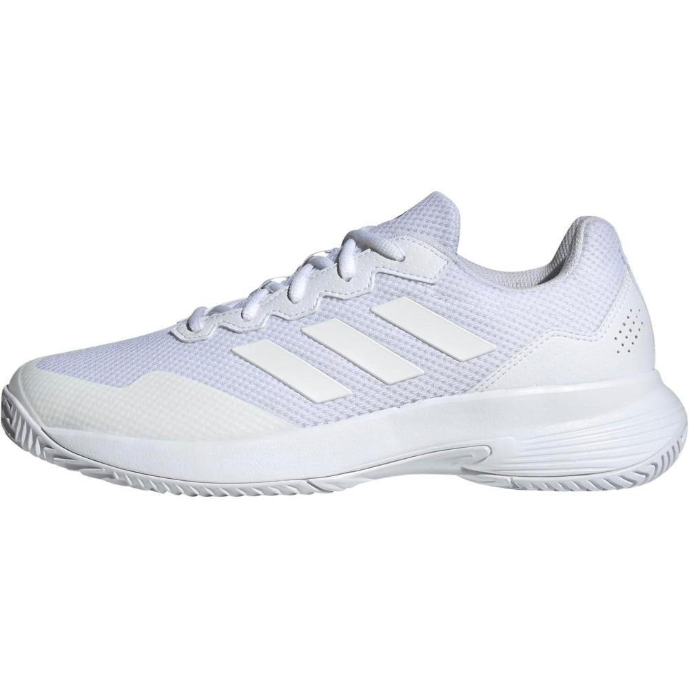 image:imageadidas Mens Gamecourt 2 Tennis ShoesWhiteWhiteMatte Silver
