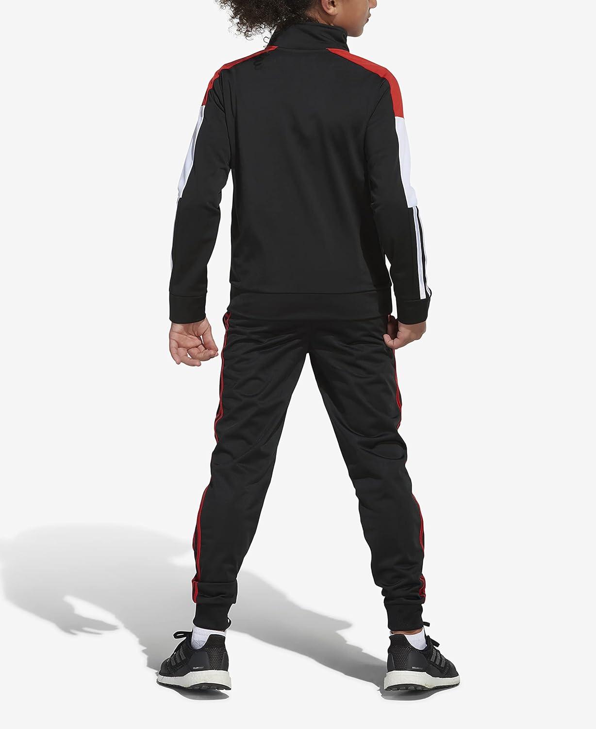 image:imageadidas Boys Iconic Tricot Jogger PantsBlack With Vivid Red