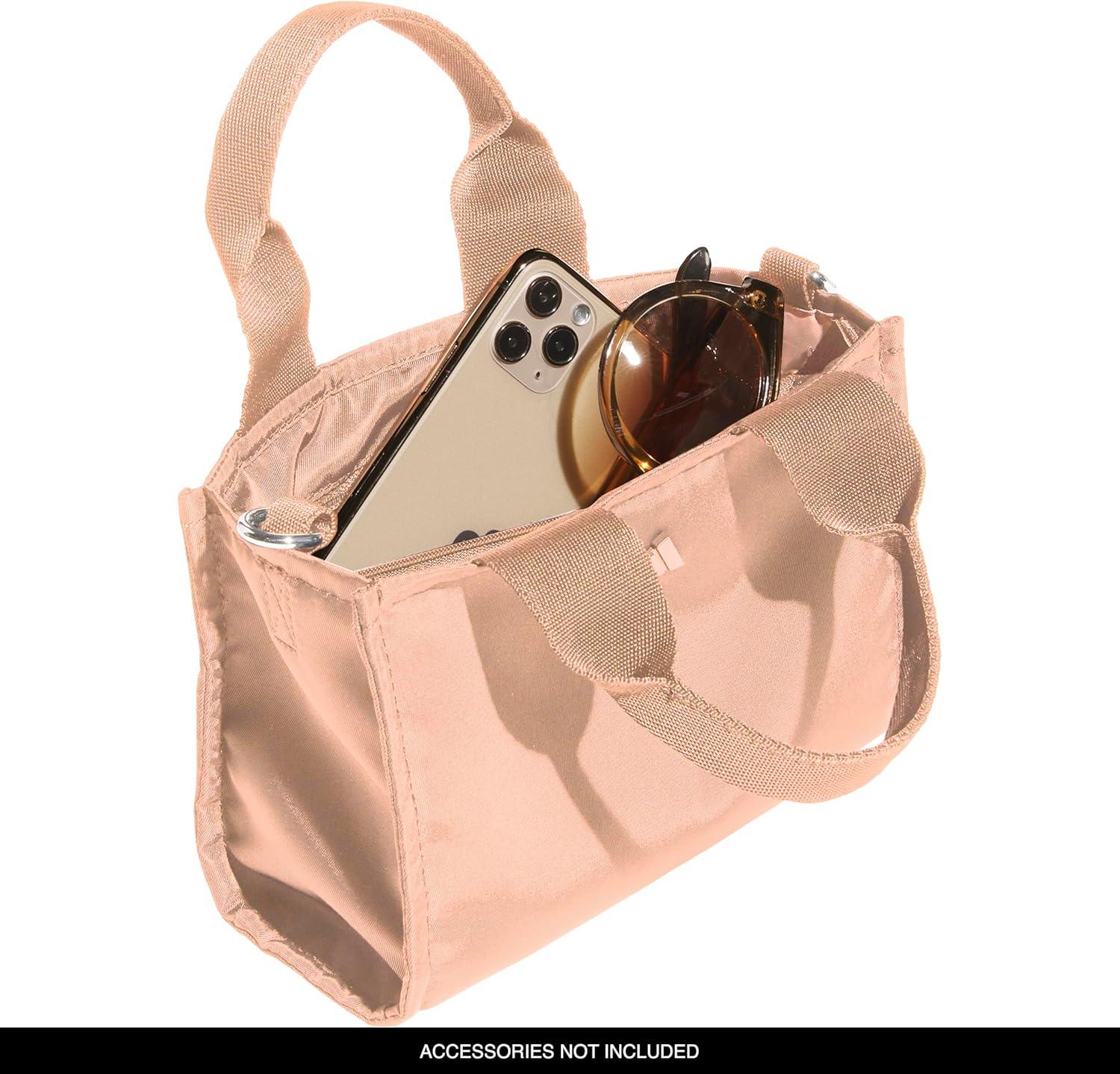 image:imageadidas Micro Mini Tote Handbag Premium Crossbody BagBlush PinkSilver Metallic