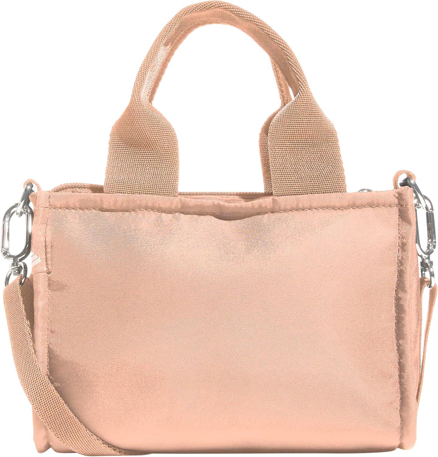 image:imageadidas Micro Mini Tote Handbag Premium Crossbody BagBlush PinkSilver Metallic