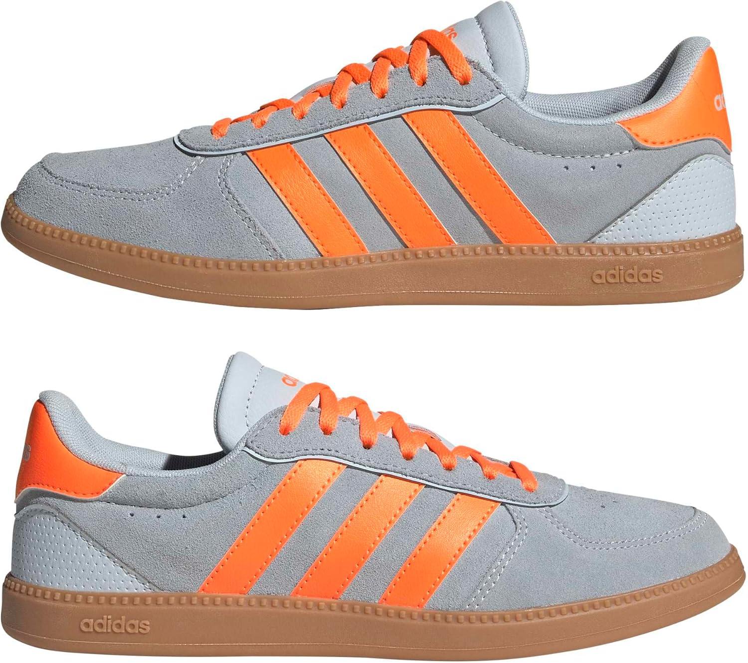 image:imageadidas Womens Breaknet Sleek SneakersHalo BlueLucid OrangeGum