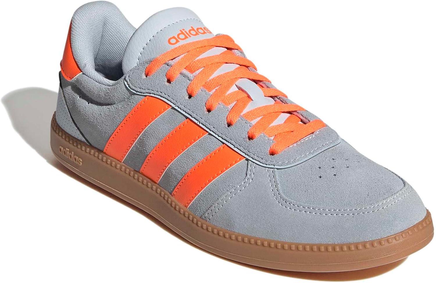 image:imageadidas Womens Breaknet Sleek SneakersHalo BlueLucid OrangeGum