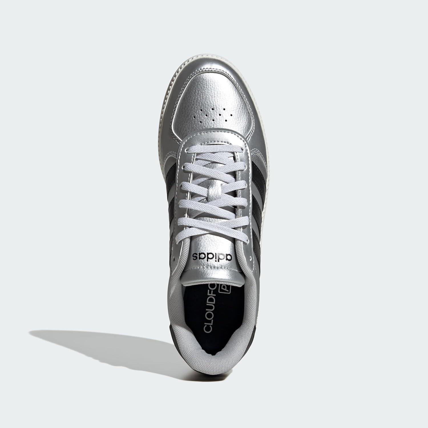 image:imageadidas Womens Breaknet Sleek SneakersSilver Black White