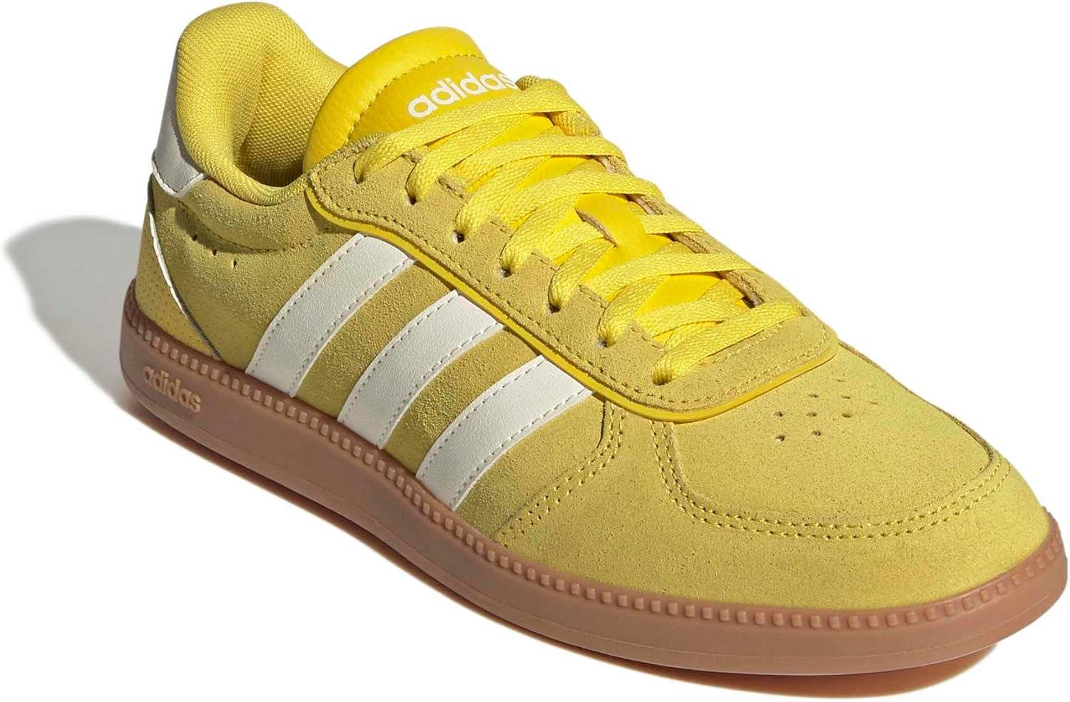image:imageadidas Womens Breaknet Sleek SneakersYellowOff WhiteGum