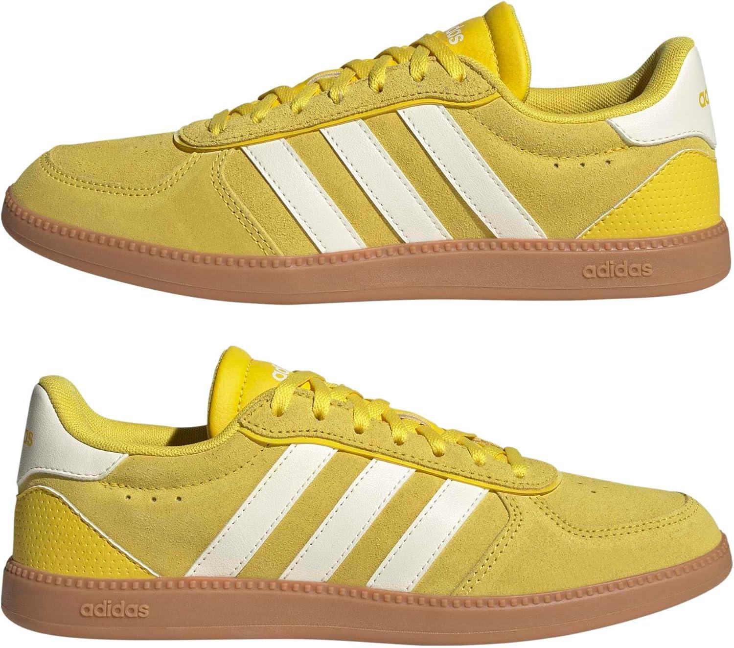 image:imageadidas Womens Breaknet Sleek SneakersYellowOff WhiteGum