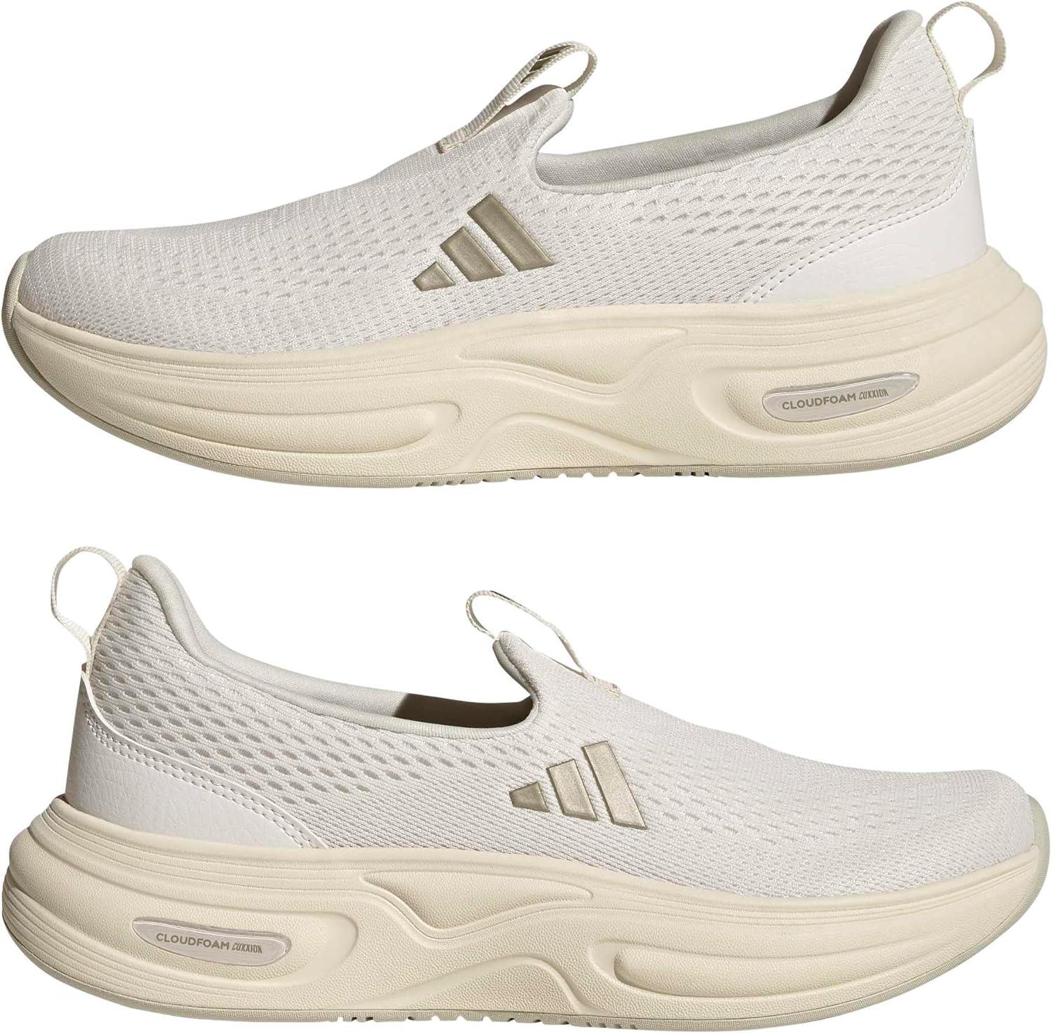 image:imageadidas Womens Cloudfoam Cuxxion LoungeWhiteCyber MetallicOff White