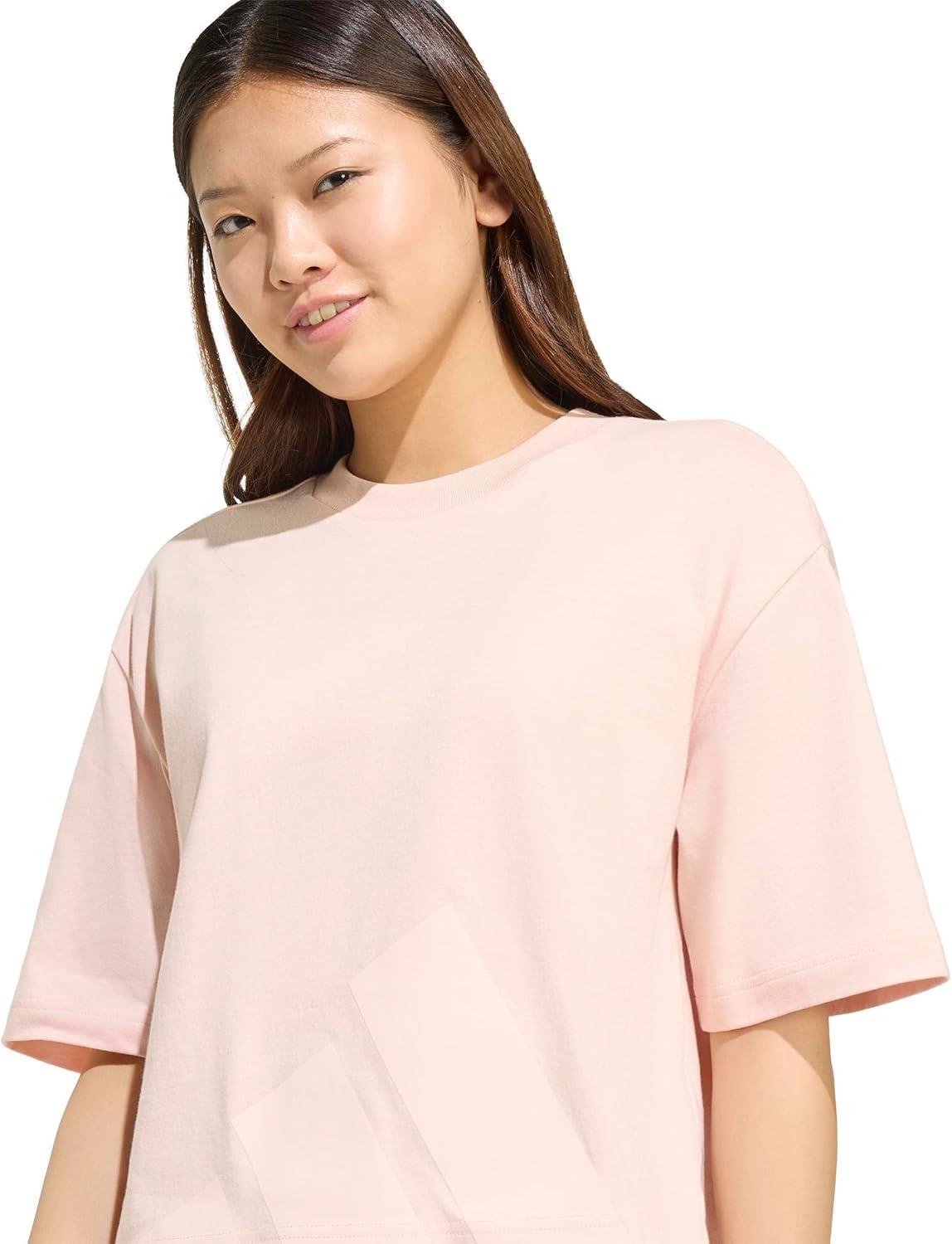 image:imageadidas Womens Essentials Big Logo Boyfriend TShirtBlush PinkPink Tint