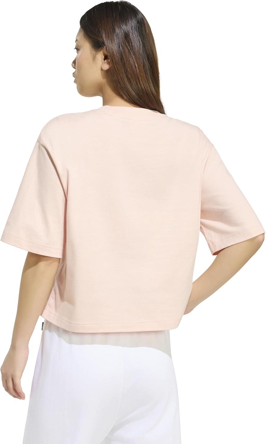 image:imageadidas Womens Essentials Big Logo Boyfriend TShirtBlush PinkPink Tint