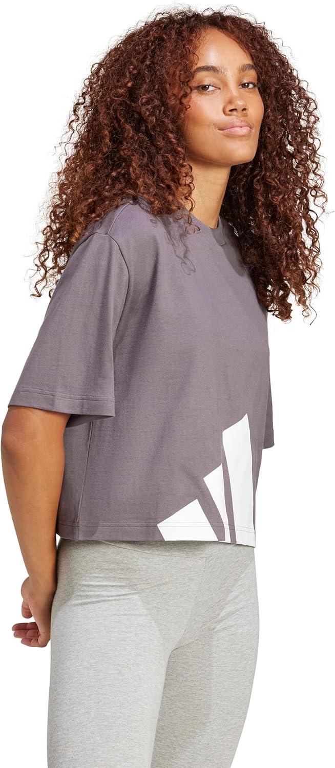 image:imageadidas Womens Essentials Big Logo Boyfriend TShirtGrey StrataWhite