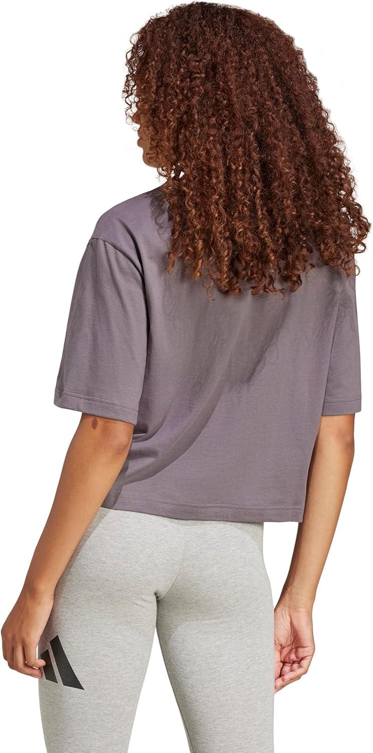 image:imageadidas Womens Essentials Big Logo Boyfriend TShirtGrey StrataWhite