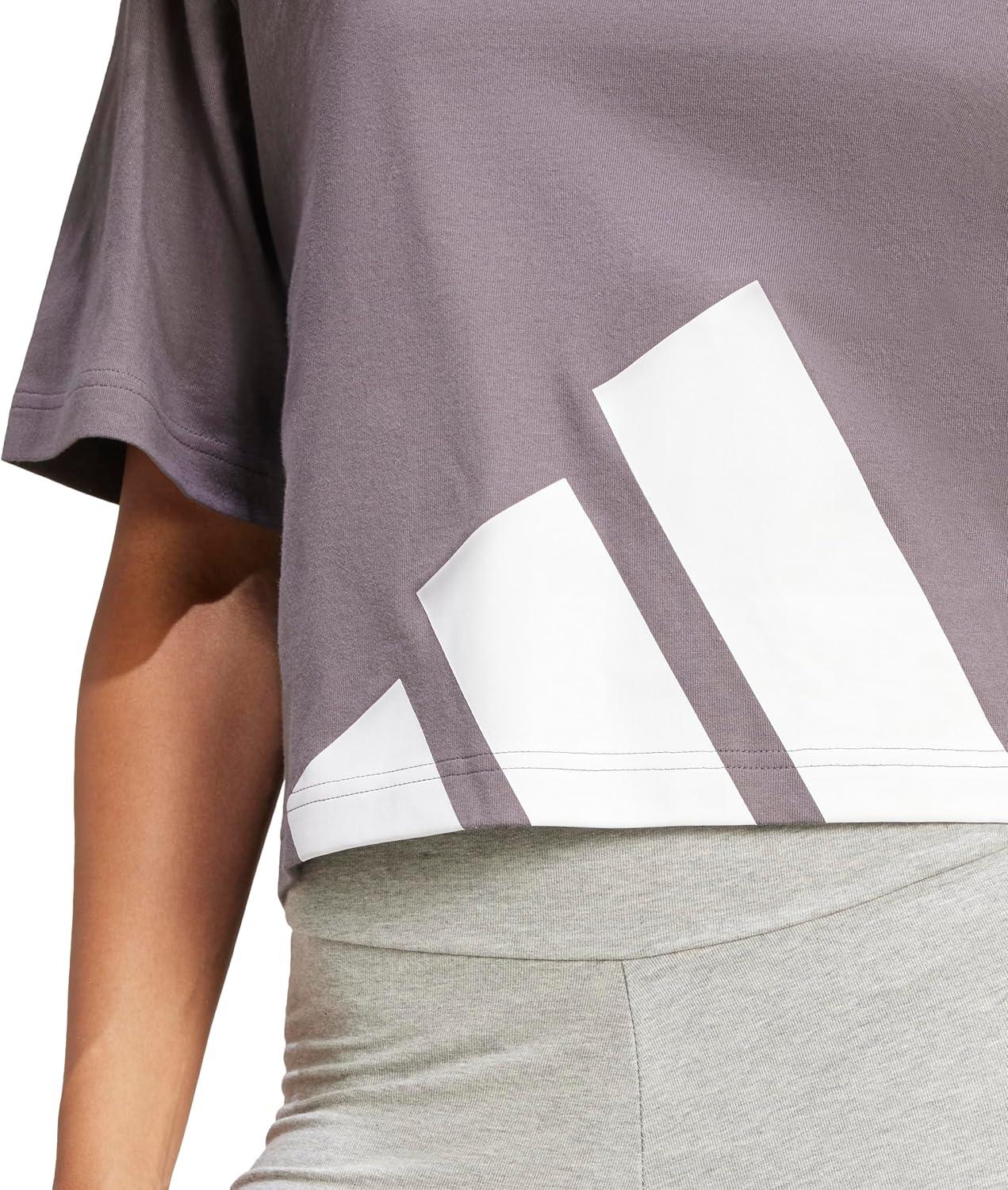 image:imageadidas Womens Essentials Big Logo Boyfriend TShirtGrey StrataWhite