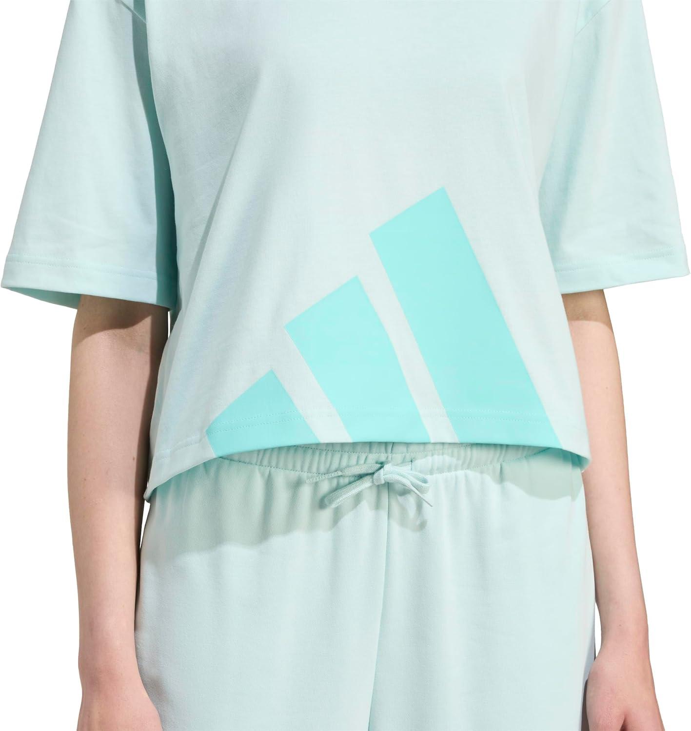 image:imageadidas Womens Essentials Big Logo Boyfriend TShirtHalo MintFlash Aqua