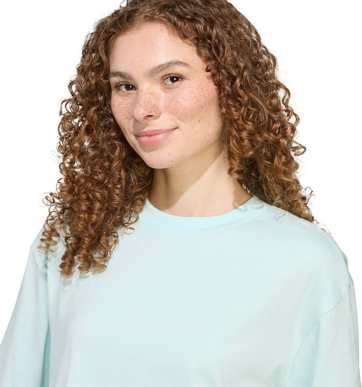 image:imageadidas Womens Essentials Big Logo Boyfriend TShirtHalo MintFlash Aqua