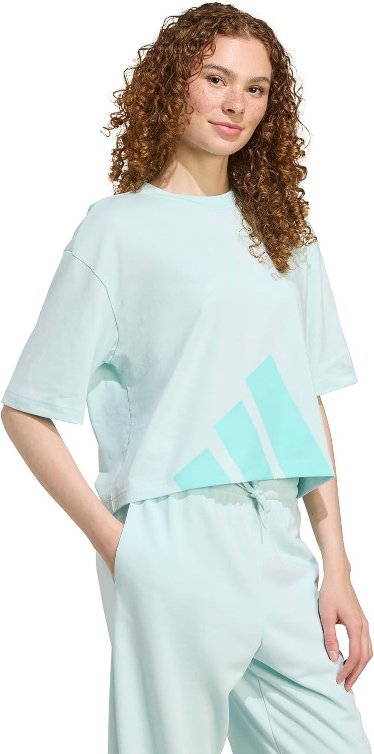 image:imageadidas Womens Essentials Big Logo Boyfriend TShirtHalo MintFlash Aqua