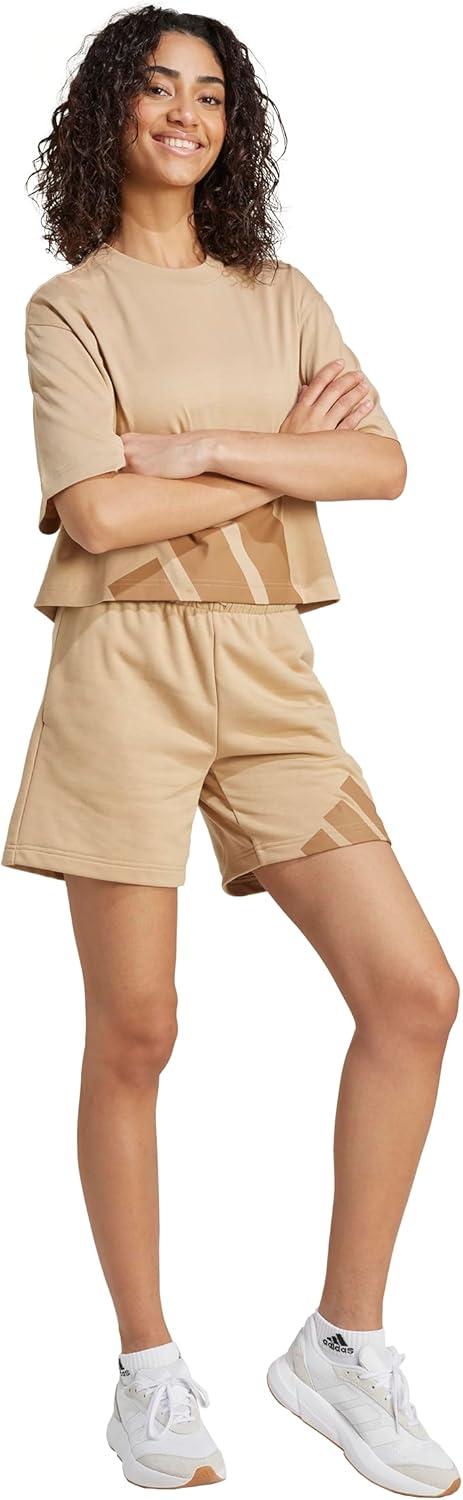 image:imageadidas Womens Essentials Big Logo Boyfriend TShirtWarm SandstoneBrown Desert