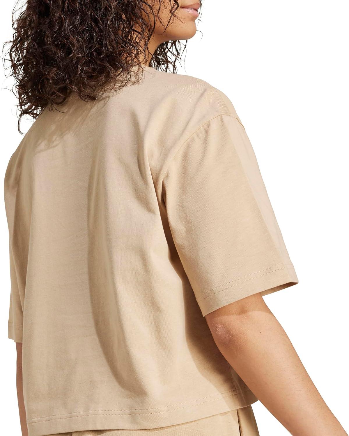 image:imageadidas Womens Essentials Big Logo Boyfriend TShirtWarm SandstoneBrown Desert