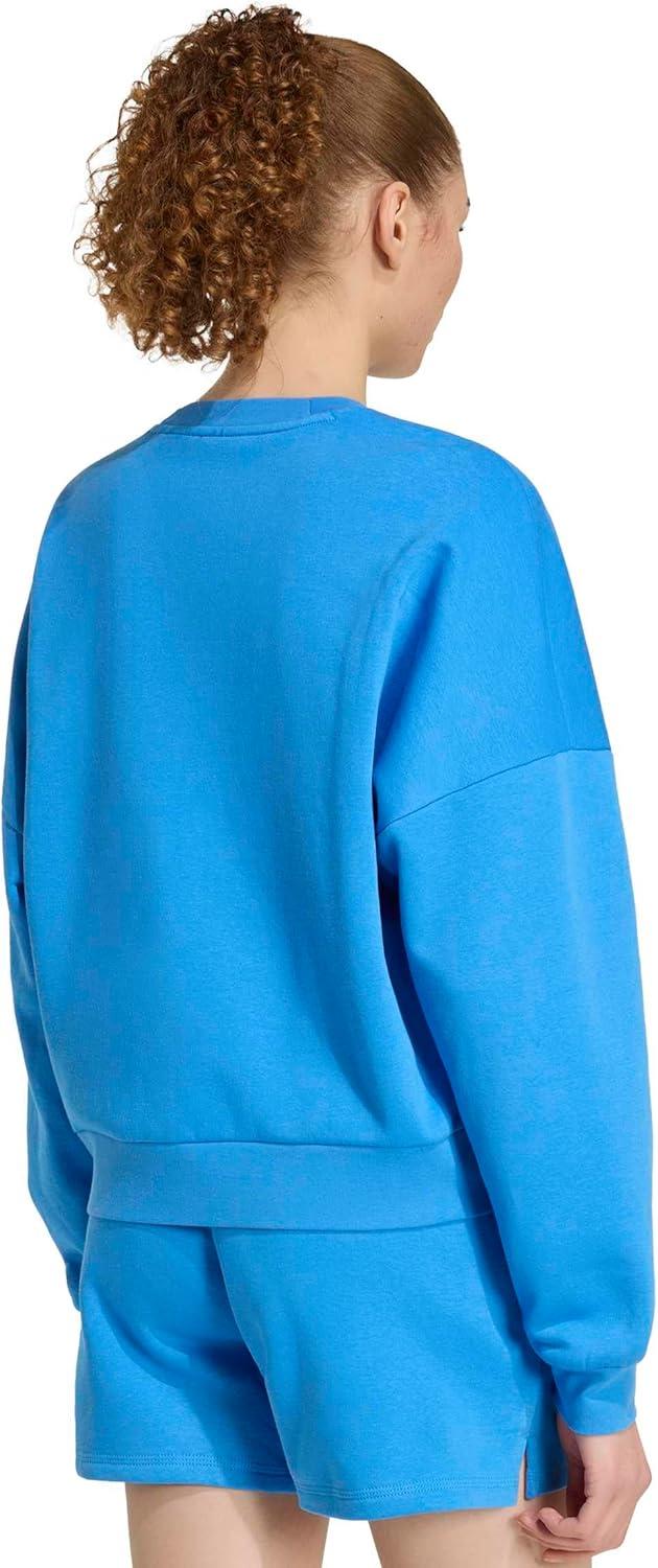 image:imageadidas Womens Essentials Small Logo Feel Cozy SweatshirtRay BlueWhite